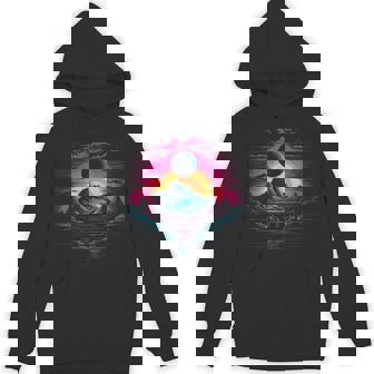 Avant Garde And Vaporwave Futuristic Mountain Unisex Hoodie | Mazezy