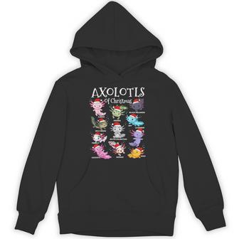 Axolotls Santa Hat Christmas Pajama Cute Animal Axolotl Xmas Hoodie - Thegiftio UK