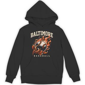 Baltimore Baseball Varsity Vintage For Baseball Lover Hoodie - Thegiftio UK