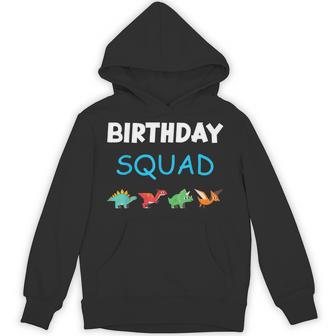 Birthday Squad Dino Boy Dinosaur Party Birthday Crew Hoodie - Thegiftio UK