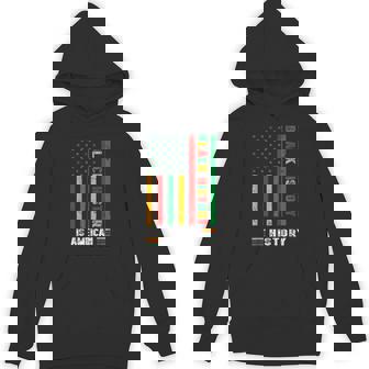 Black History Is American History Afro African American Flag Hoodie - Monsterry