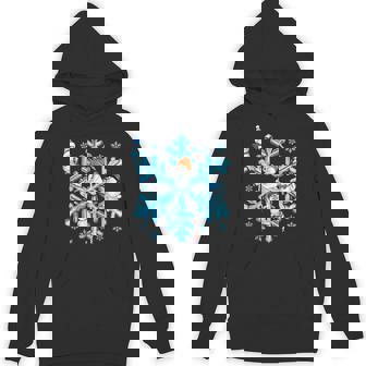Blue Snowflakes And Snowman Christmas Family Matching Xmas Hoodie - Monsterry