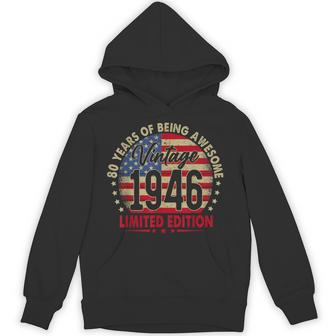 Born In 1946 Limited Edition 80Th Birthday 80 Years Old Hoodie | Mazezy