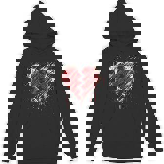 Broken Heart Alternative Grunge Goth Rock Emo Valentine Unisex Hoodie | Mazezy