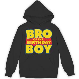 Brother Bro Of The Toy Birthday Boy Story Theme B-Day Hoodie - Thegiftio UK
