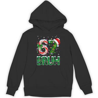 Bruh 67 Six Seven 6 7 Meme Christmas Tree Candy Cane Ns Hoodie | Seseable CA