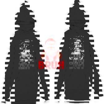 Bruh Santa Rock On Snowflake Christmas Xmas Boys Hoodie - Thegiftio