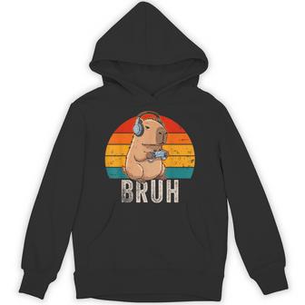 Bruh Video Games Capybara Gamer Boys Ns Gaming Hoodie | Mazezy
