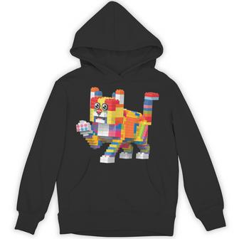 Cat Brick Master Builder Block Building Brick Builder Hoodie - Thegiftio