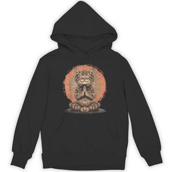 Cat Meditation Zen Buddha Hindu Buddhist Spirituality Hoodie - Thegiftio UK