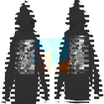 Cat Selfie With Dragon Surprised Cat With Dragon Hoodie | Mazezy