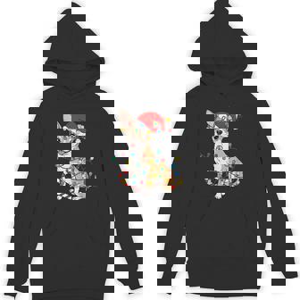 Chihuahua Dog Christmas Lights Santa Xmas Pet Dog Lover Hoodie - Monsterry