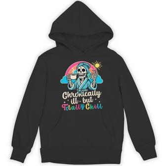 Chronically Ill Skeleton Invisible Illness Chronic Pain Ms Hoodie - Thegiftio UK