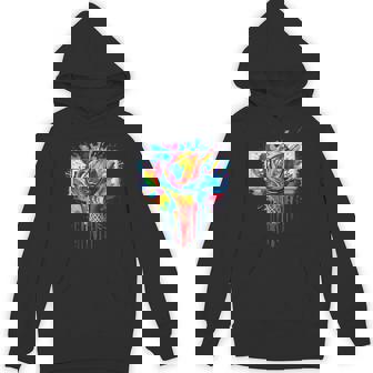 Colorful Basketball Ball Tie Dye Splatter Slam Dunk Hoop Net Hoodie - Monsterry