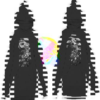 Colorful Macaw Vibrant Rainforest Birds Jungle Animals Black Hoodie - Thegiftio