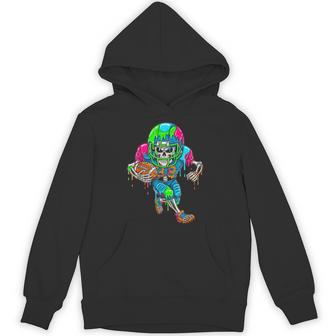 Colorful Skeleton Football Ice Cream Drip Player Hoodie - Thegiftio UK