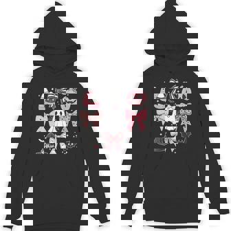 Coquette Bow Halloween Pink Halloween Ghost Pumpkin Hoodie | Mazezy