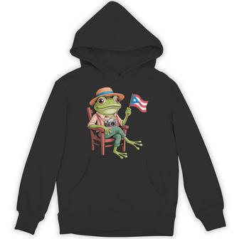 Coqui Frog Puerto Rico Flag Taino Boricua Hispanic Hoodie - Thegiftio UK