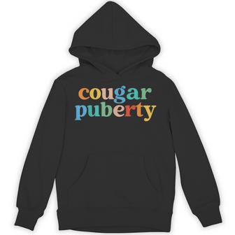 Cougar Puberty Menopause Perimenopause Retro Hoodie - Thegiftio UK