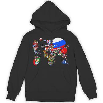 Countryballs Map Of The World Hoodie - Monsterry