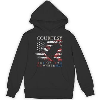 Courtesy Of The Red White And Blue Vintage Us Flag July 4Th Hoodie - Monsterry