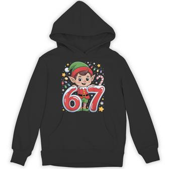 Cute Elf Six Seven 6 7 Meme Christmas Costume Hoodie | Seseable UK