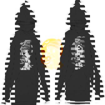 Cute Ghost With Pumpkin For Halloween Costume Party Spooky Hoodie | Mazezy