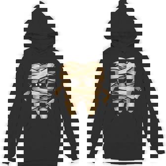 Cute Mummy Tooth Dentist Spooky Halloween Dentistry Hoodie | Mazezy