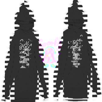 Cute Neon-Style Ghost Halloween Spooky Season Hoodie | Mazezy