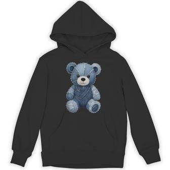 Cute Teddy Bear In Jeans Hoodie - Thegiftio UK