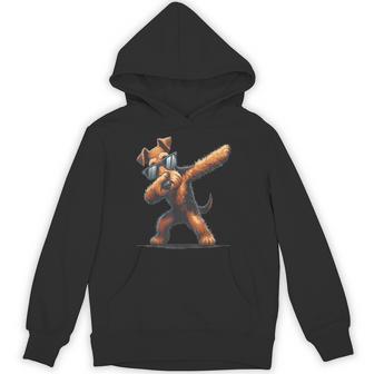 Dab Airedale Terrier Dancing Dabbing Dog Hoodie - Thegiftio UK