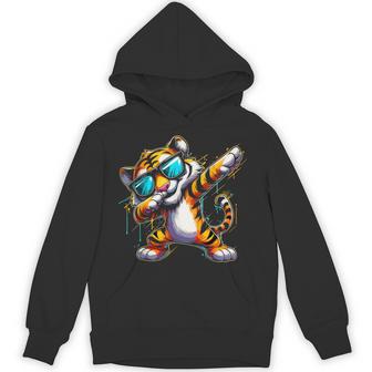 Dabbing Tiger With Sunglasses Cool Dabbing Tiger Hoodie - Thegiftio UK