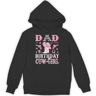 Dad Of The Birthday Cowgirl Pink Disco Rodeo Western Hoodie - Monsterry