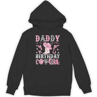 Daddy Of The Birthday Cow-Girl Pink Disco Rodeo Western Hoodie - Thegiftio UK