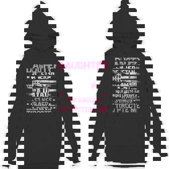 Daughter Of A Veteran Fathers Day Veteran Dad Daughter Hoodie | Seseable FR