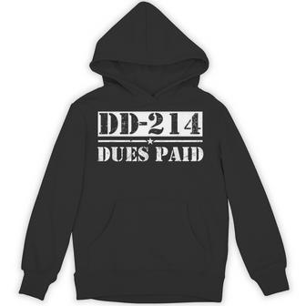 Dd 214 Alumni Dd-214 Dues Paid Military Veteran Hoodie | Mazezy