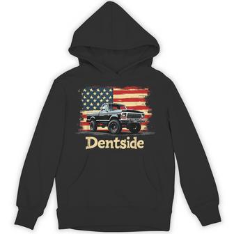 Dentside Classic Truck Dentside Lifted Highboy 4X4 Truck Hoodie - Thegiftio UK
