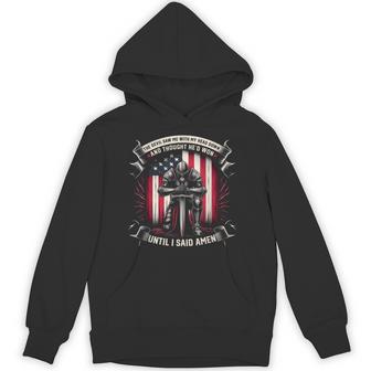 Devil Saw Me With My Head Thought He'd Won Until I Said Amen Hoodie - Monsterry