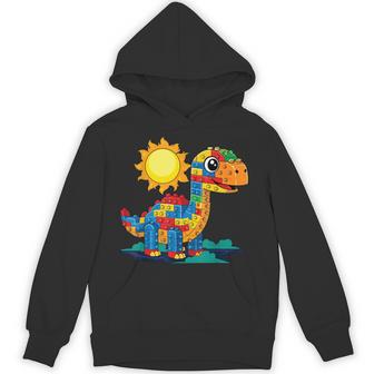 Dinosaur Brick Master Builder Block Building Brick Builder Hoodie | Seseable UK