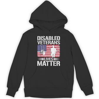 Disabled Veteran Lives Matter Flag American Us Vet Military Hoodie - Thegiftio UK