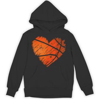 Distressed Basketball Heart Hoodie - Thegiftio