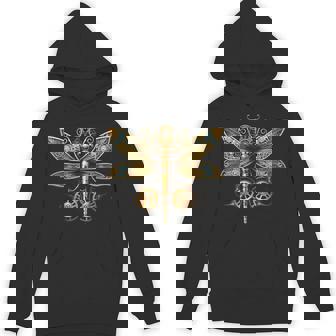 Dragonfly Steam Punk Insect Art Engineer Steampunk Dragonfly Unisex Hoodie | Mazezy