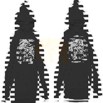Elephant Tribal Art Safari Elephant Animal Lover Unisex Hoodie | Mazezy