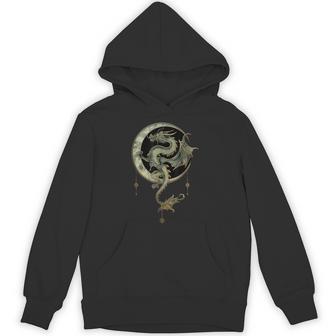 Emerald Dragon Of The Moonlit Realm Hoodie - Thegiftio UK