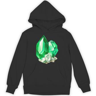 Emerald Gemstone Crystal Hoodie - Thegiftio UK