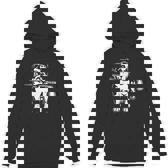 English Bulldog With Golf Clubs Dog Owner Dogs Unisex Hoodie | Mazezy