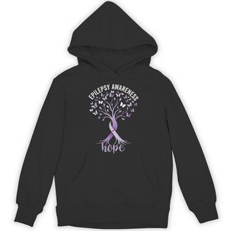 Epilepsy Awareness Month Hope Purple Ribbon Epilepsy Warrior Hoodie | Seseable UK