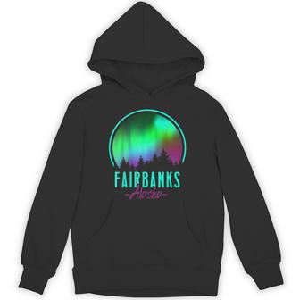 Fairbanks Alaska Vacation Travel Northern Lights Alaskan Hoodie - Monsterry