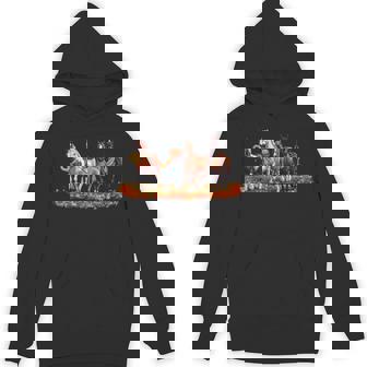 Fall Horse Animal Thanksgiving Sunflowers Pumpkin Leaves Unisex Hoodie | Mazezy