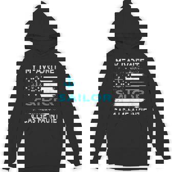 My Favorite Sailor Calls Me Auntie Sailing Usa Flag Anchor Hoodie | Mazezy